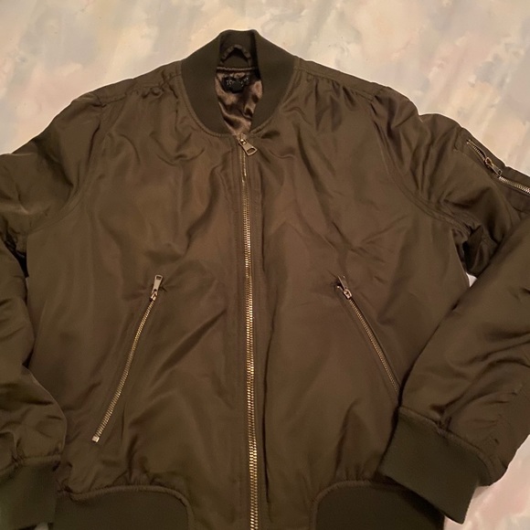 Topshop army green bomber jacket - Picture 2 of 4
